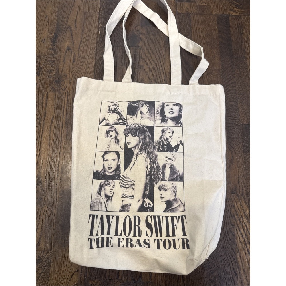 Taylor Swift The Eras Tour Tote Bag Canvas Graphic Shoulder Concert Merch EUC